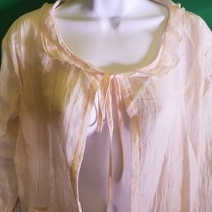 Cotton/linen apricot top